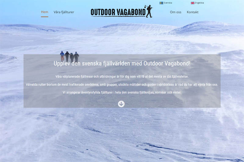 Webbyrå Sundsvall Webbproduktion Outdoor Vagabond